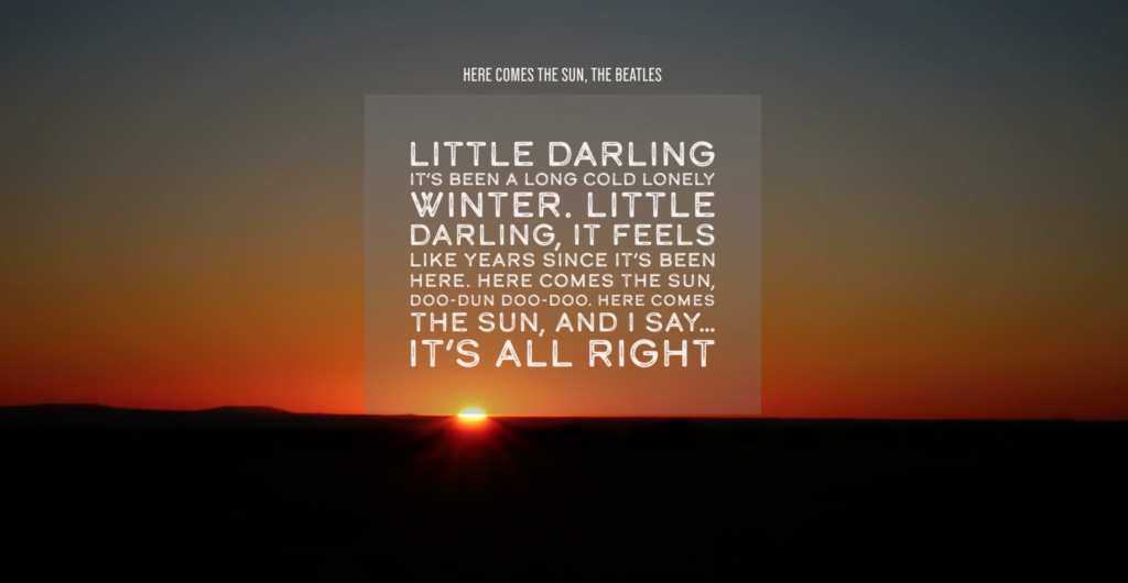 Here comes the sun - the beatles